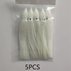 5pcs 3g Luminous Squid Fishing Lure Soft Bait Boat Fishing