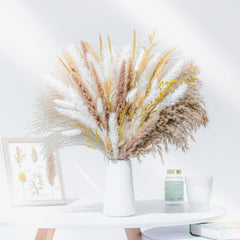50pcs Natural Pampas Grass Bouquet Boho & Western Wedding Decor