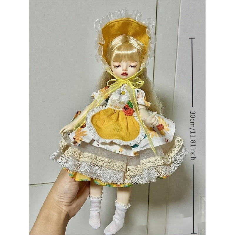 Handcrafted BJD Doll Outfit Set with Delicate Details and Accessories