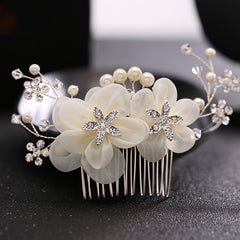 Flower Rhinestone Hair Comb Headband Bride Wedding Jewelry