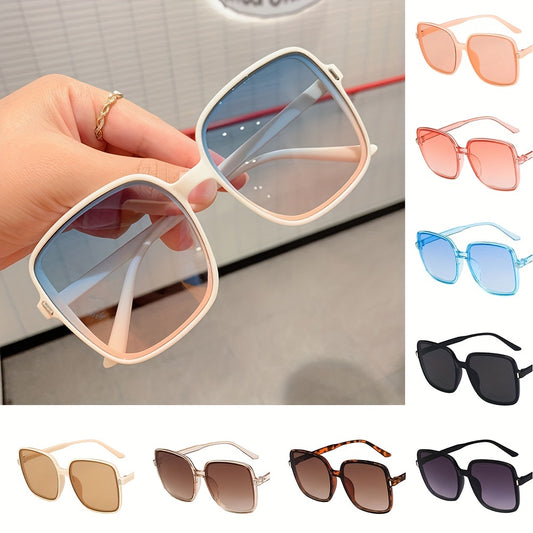 Gradient Lens Sunglasses Square Frame UV Protection