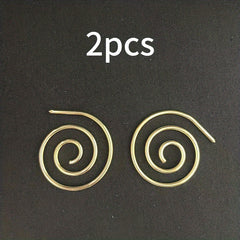 2pcs Spiral Cable Knitting Needle Circular Yarn Sewing Bent Tapestry Needles