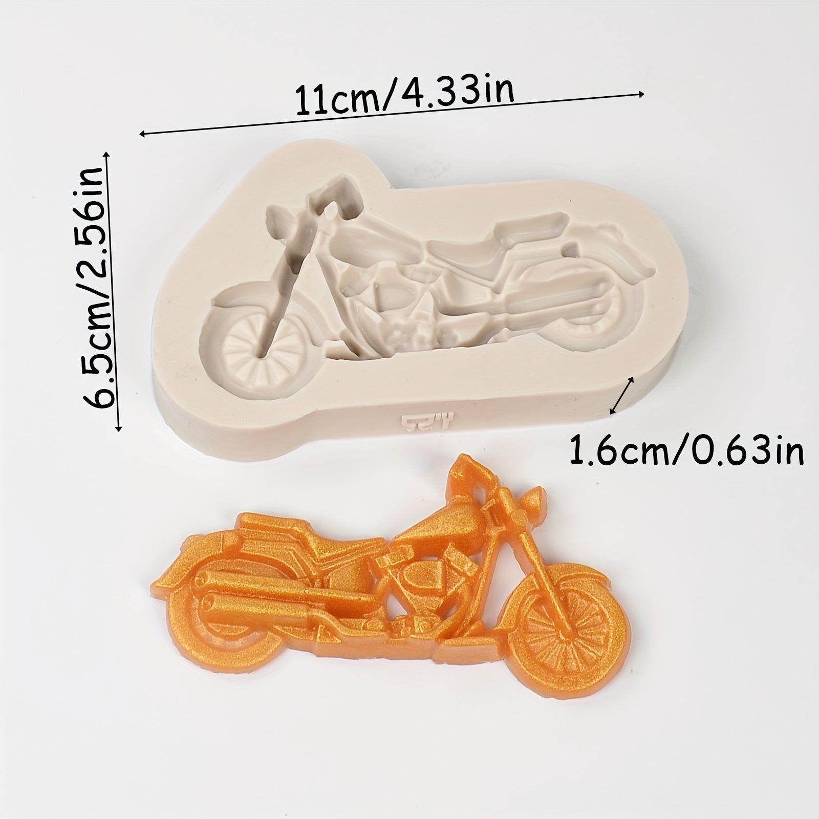 1pc 3D Motorcycle Silicone Mold for Baking Fondant Cake Decorating