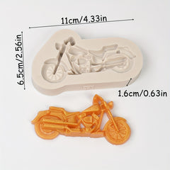 1pc 3D Motorcycle Silicone Mold for Baking Fondant Cake Decorating