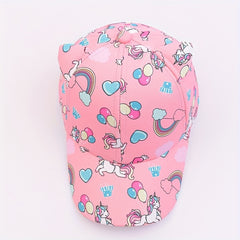 Rainbow Unicorn Little Girls Baseball Cap