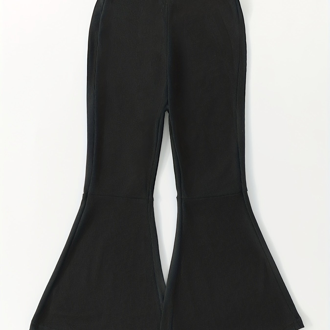 Girls Casual Bell Bottom Pants Stretch High Waist Flared Pants