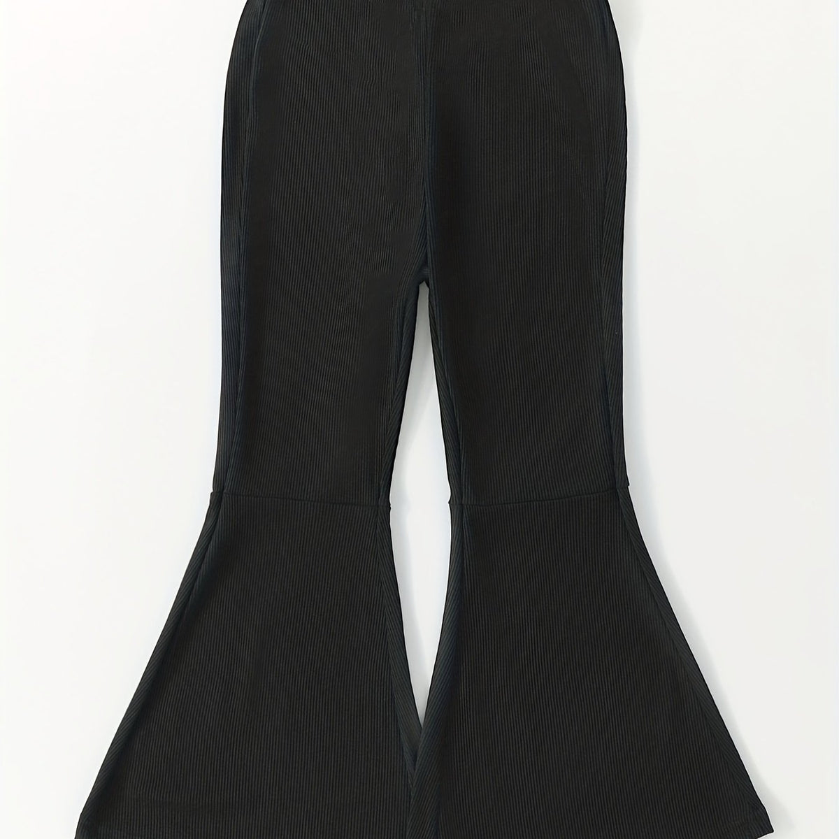 Girls Casual Bell Bottom Pants Stretch High Waist Flared Pants