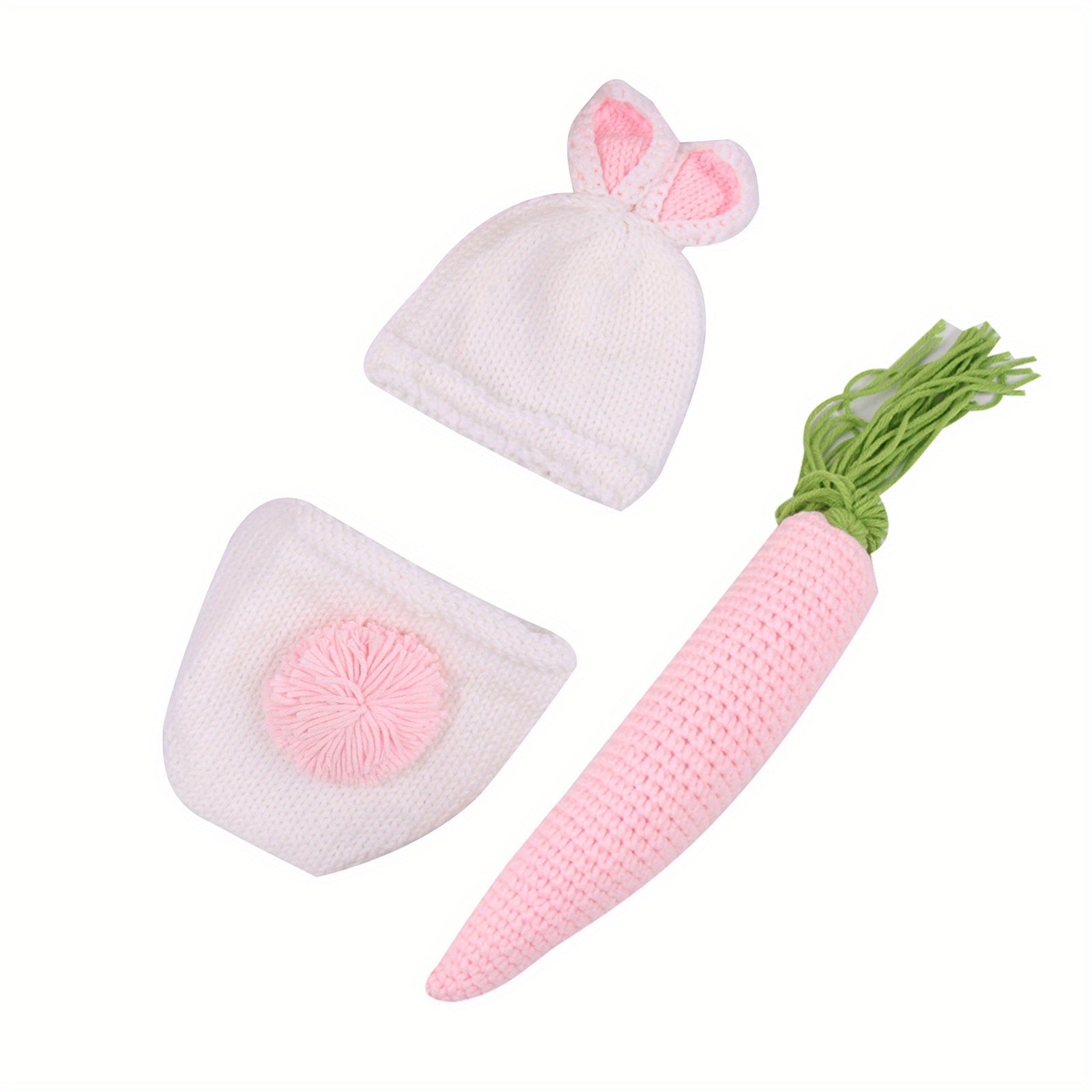 Newborn Rabbit Costume for Baby Photography - Cute Bunny Knitting