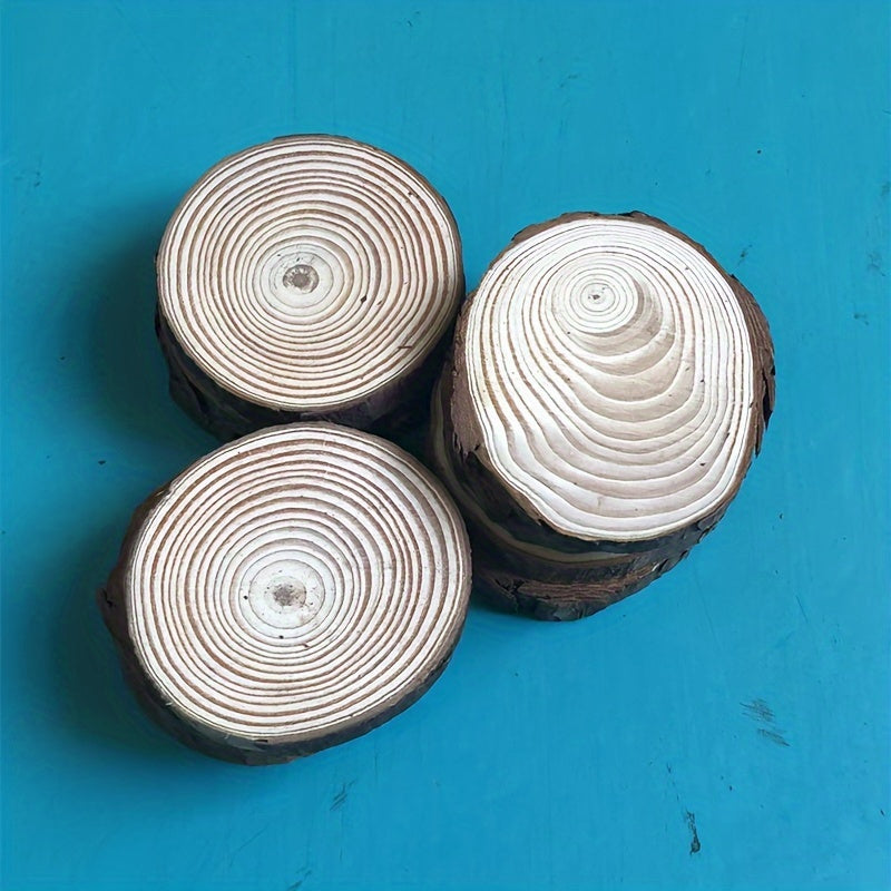 10pcs Wooden Art Circle Christmas Ornaments DIY Crafts