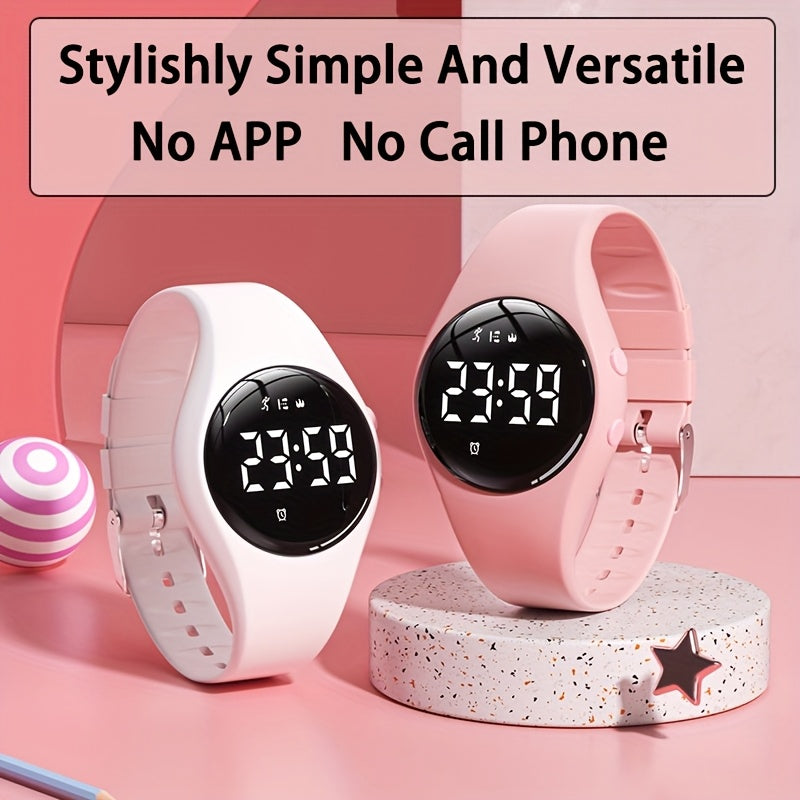 Girls' Smart Watch LED Display Step Counter Calorie Tracker Stopwatch