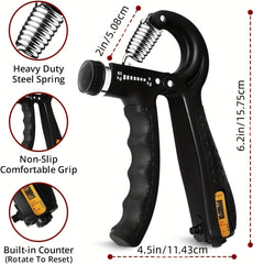 Adjustable Hand Grip Strengthener 10-130lbs Forearm Exerciser