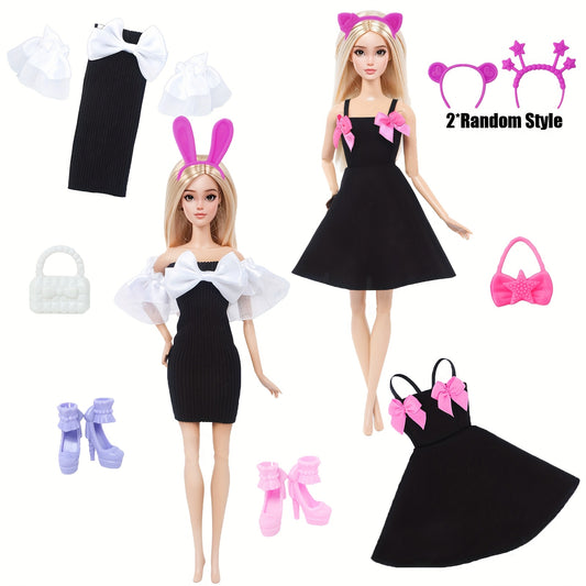 Princess Doll Clothes & Accessories for 11.5 inch Dolls - 4pcs/8pcs - 1/6 Scale