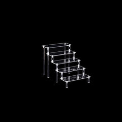 Acrylic Perfume Organizer Tiered Display Stand Transparent