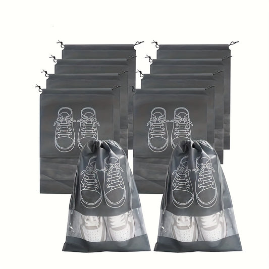 10PCS Travel Shoes Storage Bag Non Woven Fabric Organizer