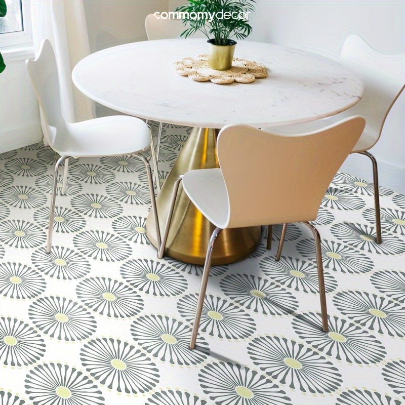 10pcs Boho Floor Tile Sticker Self Adhesive Waterproof Heat Resistant