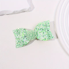 Green Hair Clip Double Layered Side Hair Bang Braids Women Girls Sweet Clip