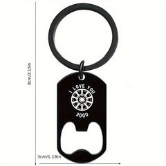 Metal Key Ring Keychain Corkscrew Father's Gift For Men Friends