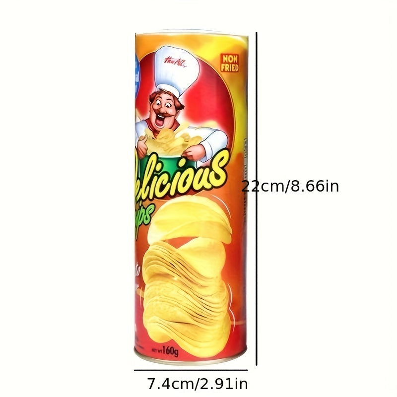 Prank Potato Chip Can with Spring Snake Joke Toy Adults Birthdays Gag Gift
