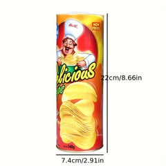 Prank Potato Chip Can with Spring Snake Joke Toy Adults Birthdays Gag Gift