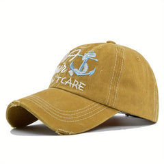 Men's Embroidered Baseball Cap Couple Hat Vintage Peaked Cap