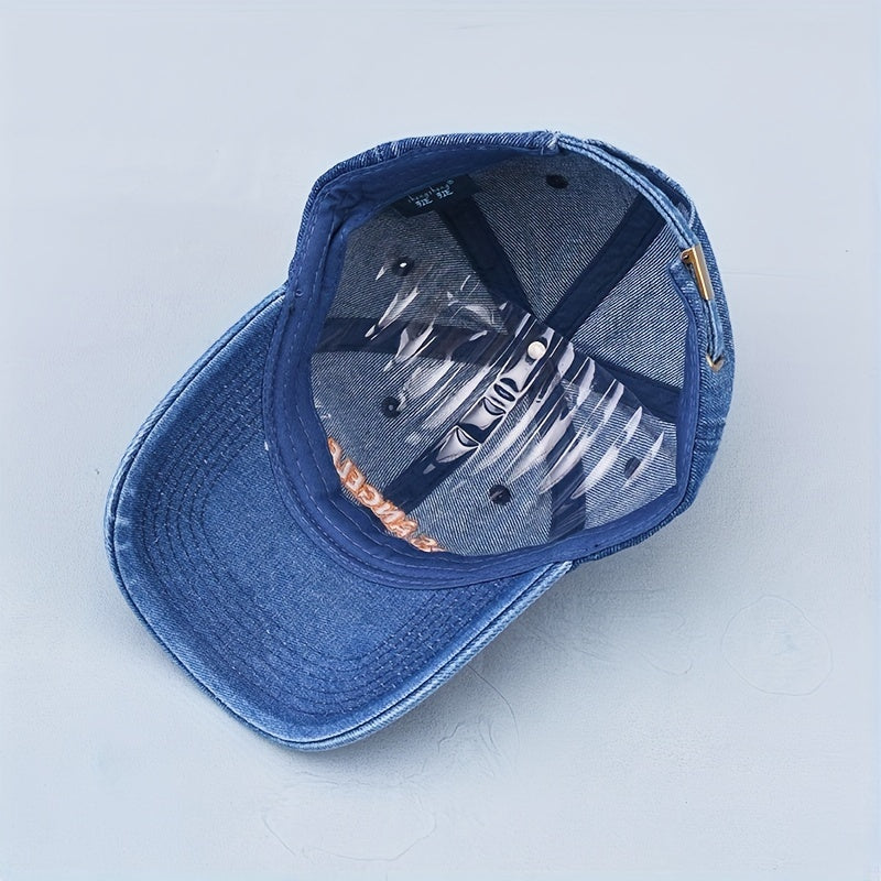 LA Denim Washed Distressed Baseball Cap