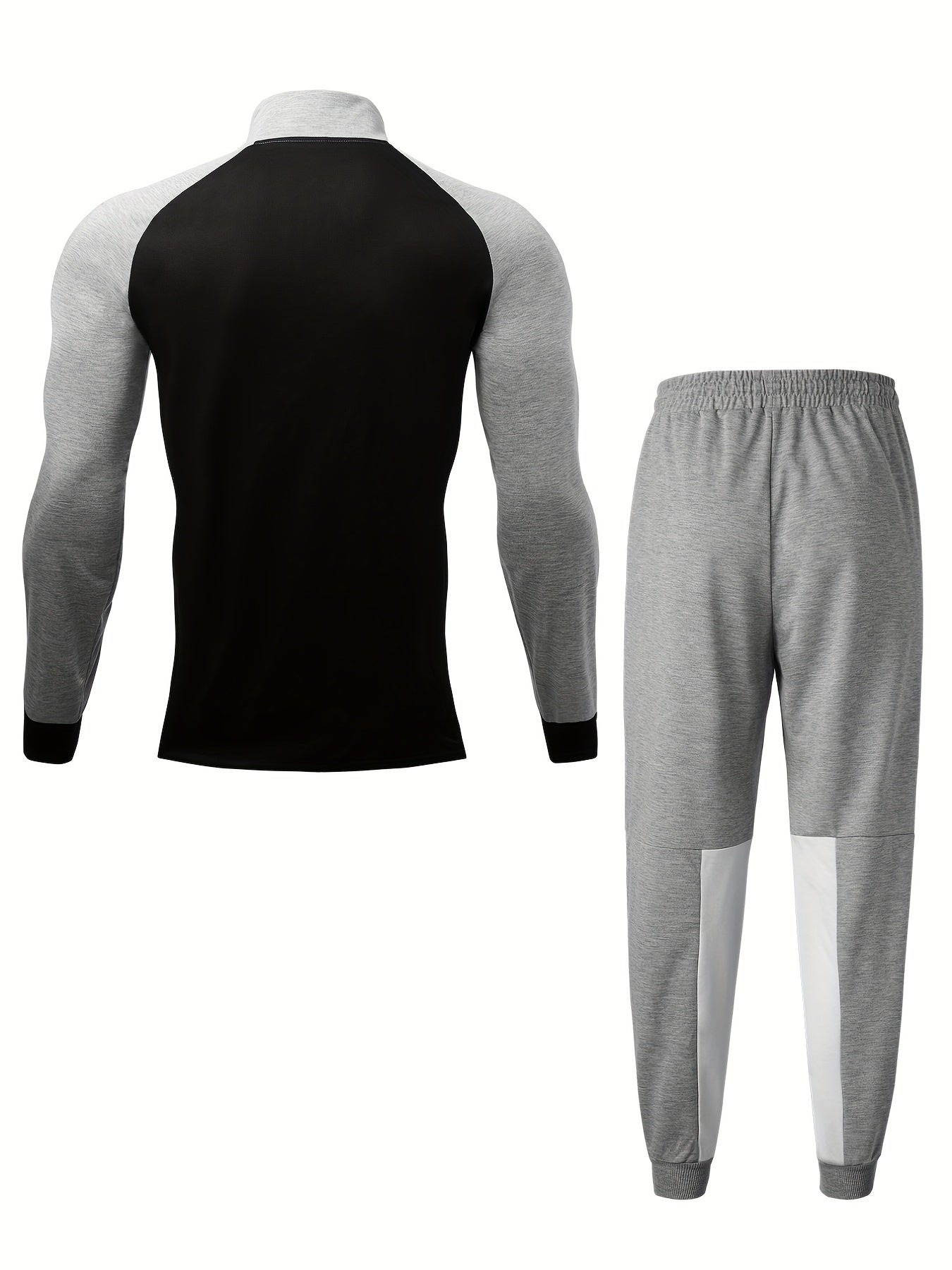 Men's Sports Suit Hooded Jacket & Pants for Gym Training