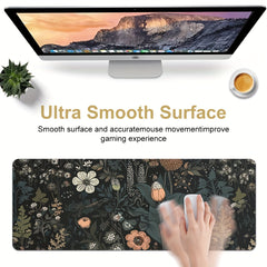 Boho Flowers Large Gaming Mouse Pads Non Slip Office Desk Mat