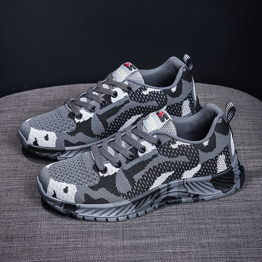 Men's Camo Training Shoes Breathable Lightweight Casual Shoes Soft Sole