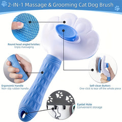 Self Cleaning Cat Deshedding Brush Removes Pet Hair with Ease