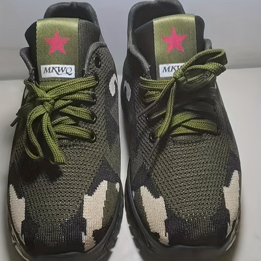 Women's Camo Print Running Shoes Lightweight Mesh Sneakers