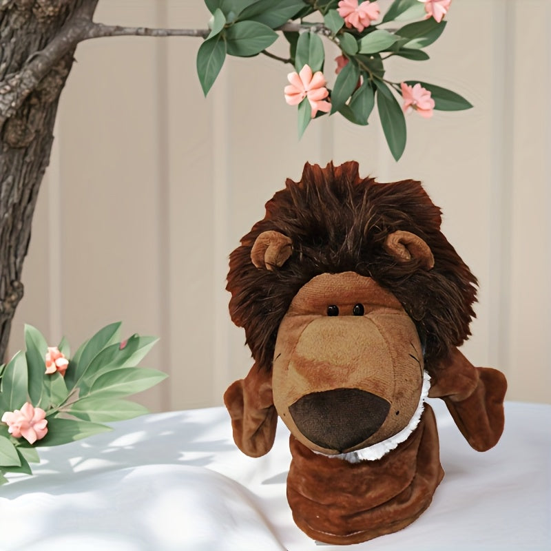 Long Haired Lion Hand Puppet - Cute Plush Toy