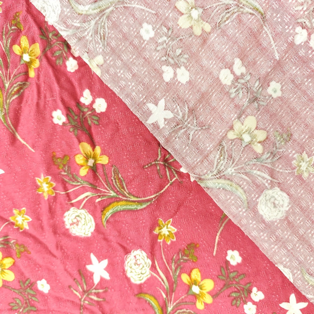 1yd Jacquard Faux Cotton Fabric for Diy Clothing