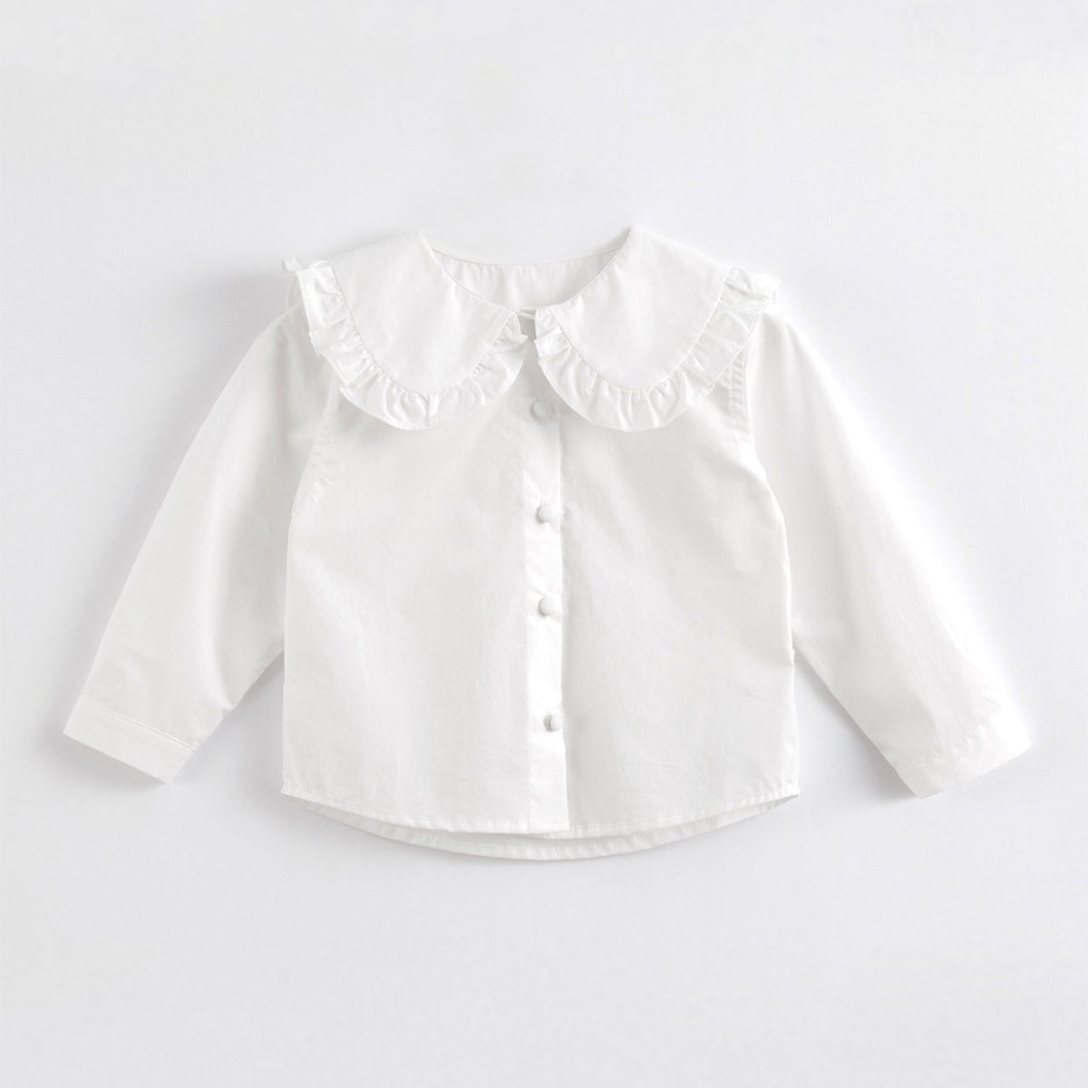 MARC&JANIE Girls Lace Lapel Cotton Shirt