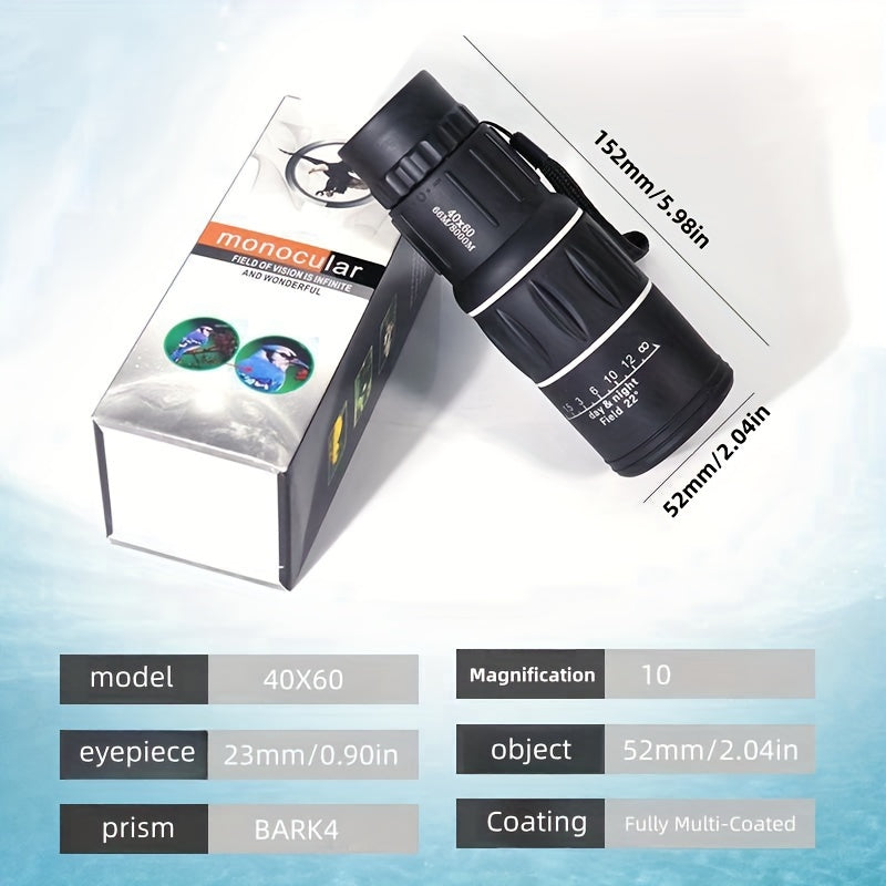 40x60 Monocular Telescope for Camping Bird Watching