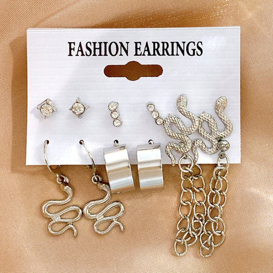 9 Styles Heart Butterfly Geometric Earrings Set Women's Jewelry