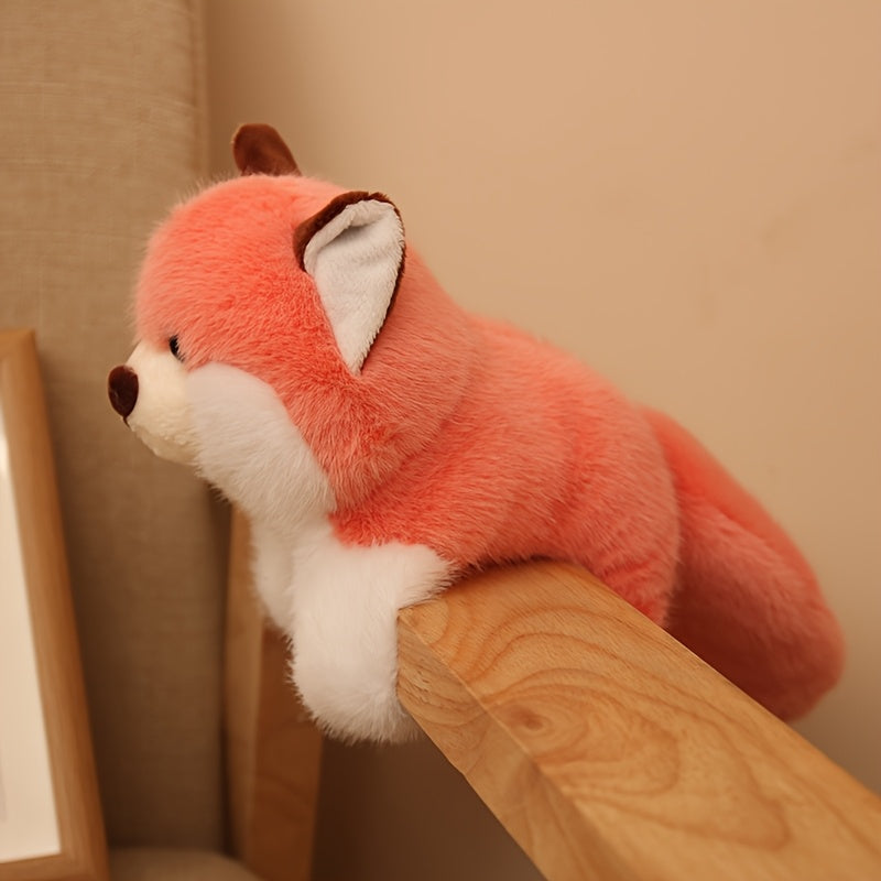 2pcs Plush Fox Dog Squeeze Hand Toy Soft Red & Fur Mixed Colors