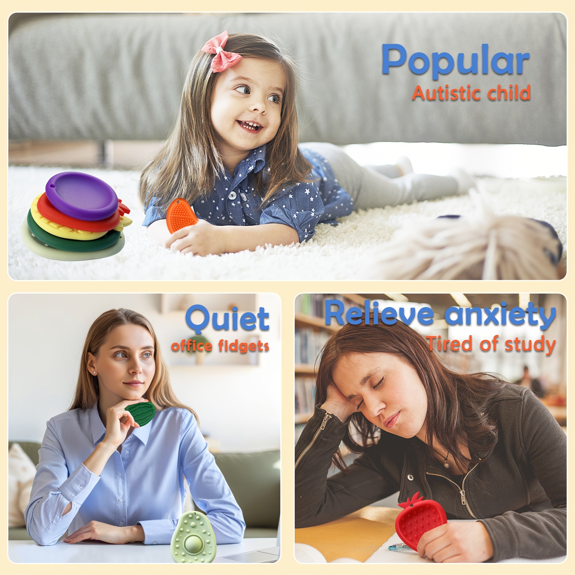 Awoo Silicone Sensory Fidget Toy for Anxiety Relief