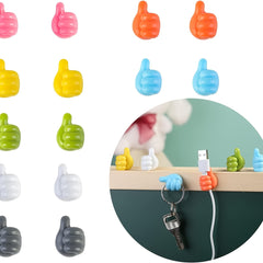 14pcs Self Adhesive Cable Organizer Clips Key Hook Holder