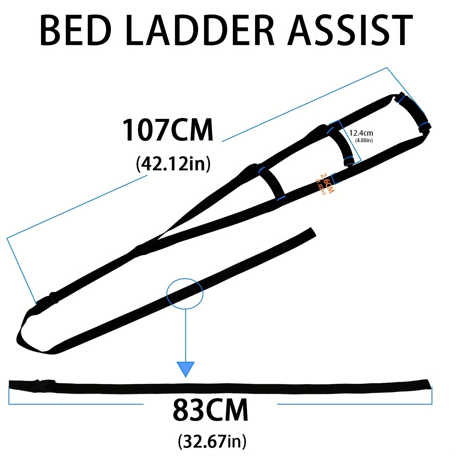 Bed Ladder Straps With Handles - Adjustable Stand Up Assist