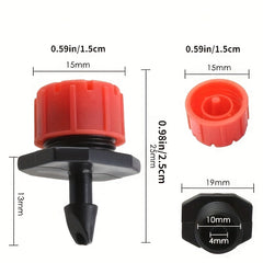 100pcs Adjustable Red Dripper Hair Tube Small Red Hat Nozzle