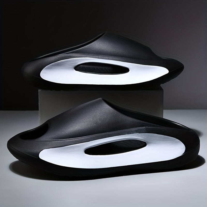 Men's Non Slip Platform Slides Comfortable Pillowy Slides for Summer