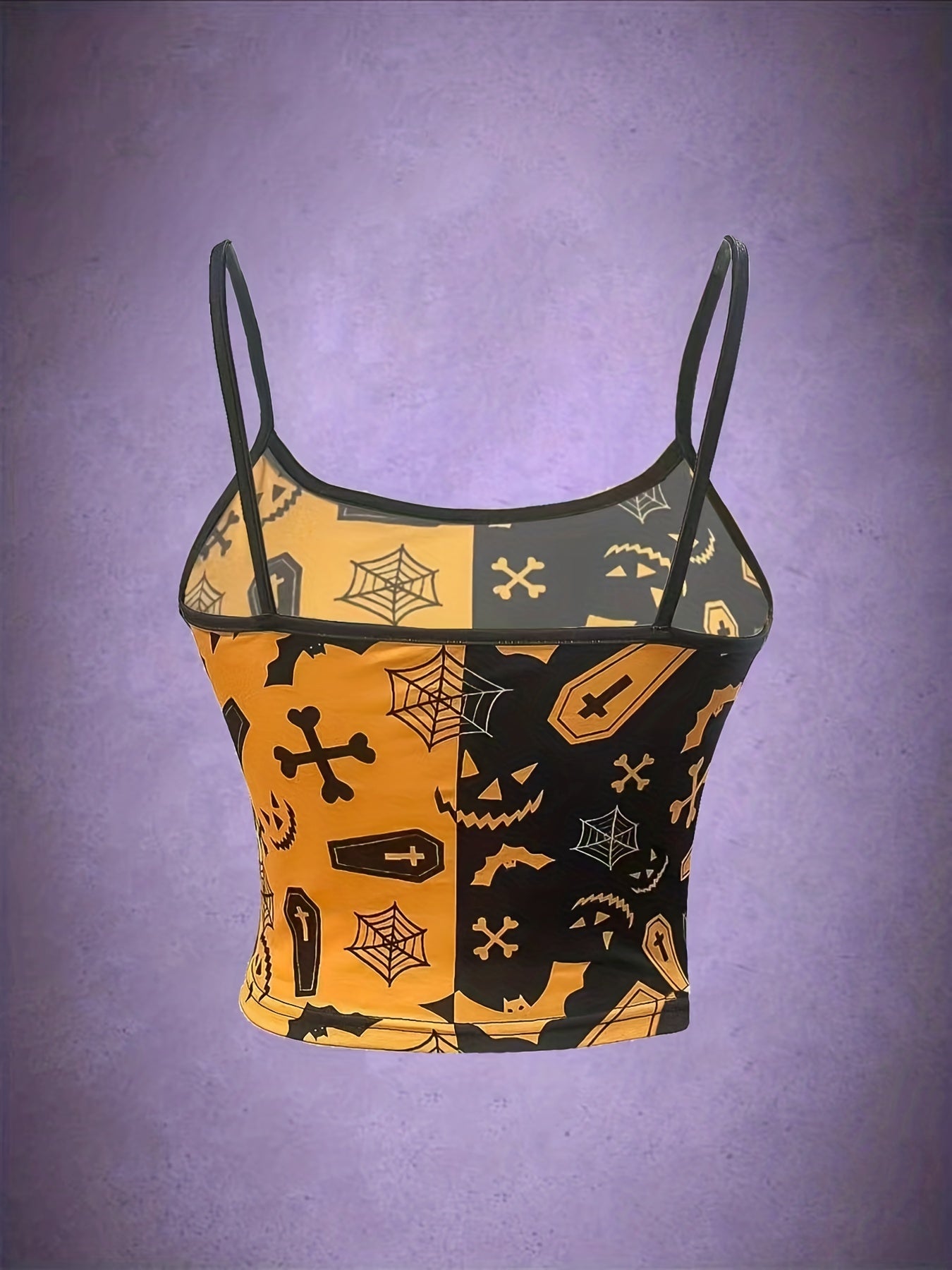Halloween Pattern Spaghetti Strap Top Sexy Cami Top