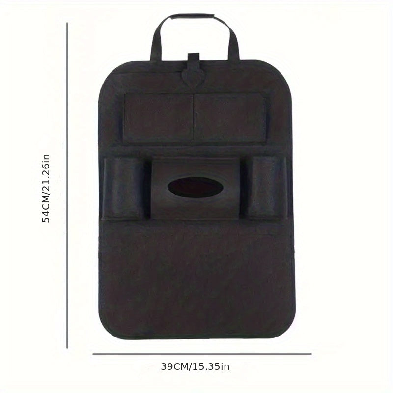 Car Seat Storage Bag Felt Organizer for Bottles Phones Tissues