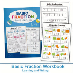 LACHILLY'S Fraction Learning & Practice Workbook 3-4 Math
