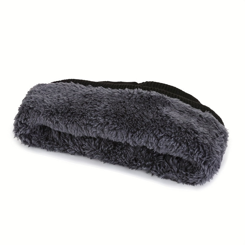 Winter Knitted Beanie Hat Fleece Lined Thermal Cap