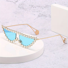 Cat Eye Sunglasses Rhinestone Tinted Party Club Glasses