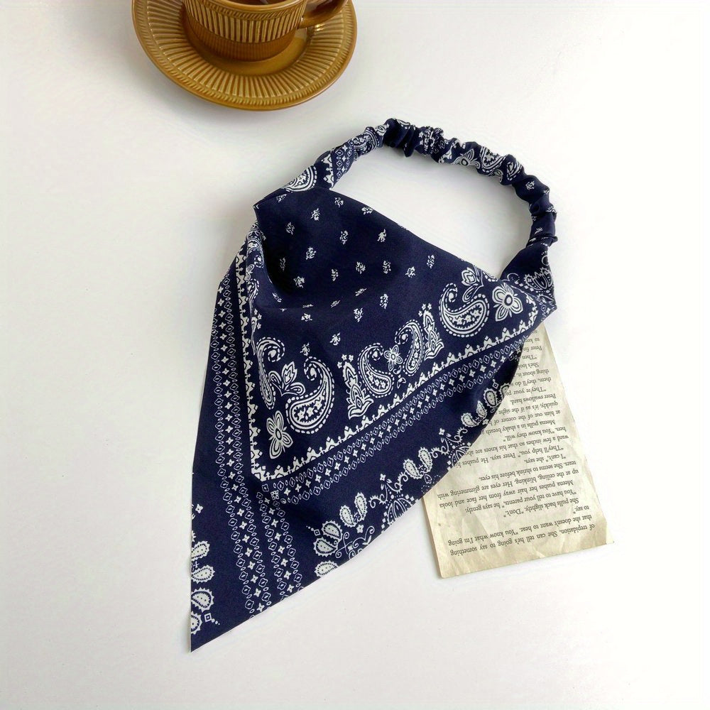 Bohemian Triangle Elastic Hair Band Retro Romantic Headscarf