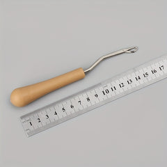 DIY Woven Tool Curved Handle Crochet Hook Latch Carpet Repair Sealing Plastic