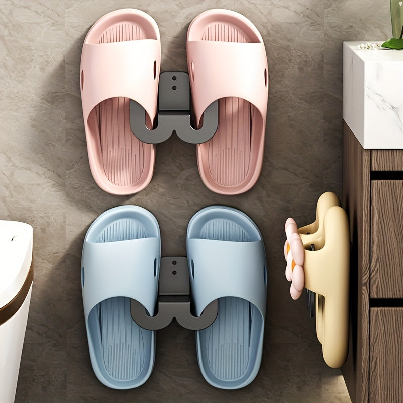 Metal Wall Mounted Shoe Rack Slipper Holder Organizer