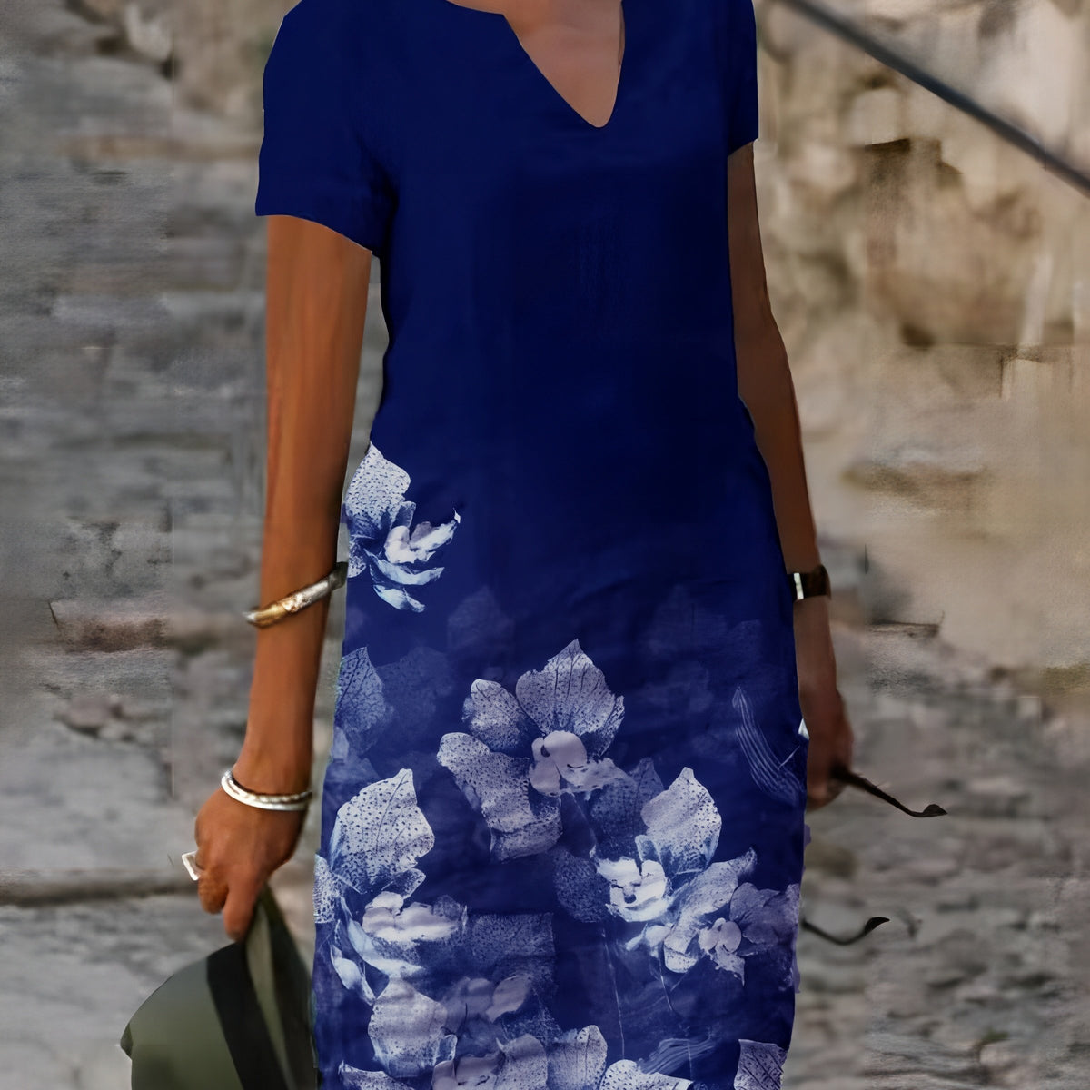  Women's Casual Floral Midi Dress